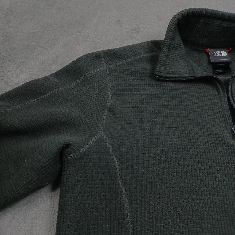 North Face Sweater Mens Large Gray 1/4 Zip‎ Fleece Pullover Outdoor Casual